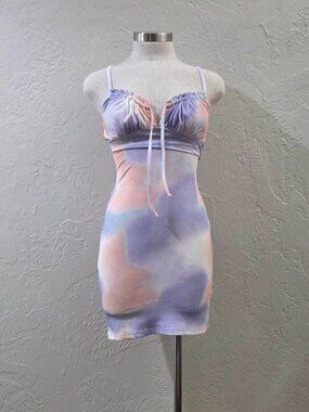Tie-dye Bodycon Mini Dress